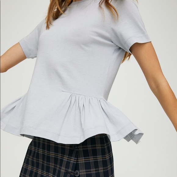 Aritzia Minerva Black Peplum Top - XS - Picture 2 of 10